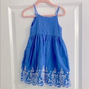 Ralph Lauren - Blue Embroidered Kids Dress - Size 2T